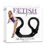 Fetish Fantasy Silk Rope Love Cuffs Black - PD386723