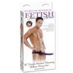 Fetish Fantasy 10 Inch Purple Passion Vibrator Hollow Strap On - PD394712