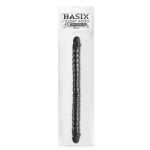 Basix 18 Inch Ribbed Double Dong Black - PD431123