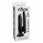 King Cock Double Penetrator Black Double Vibrating - PD541123