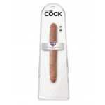 King Cock 12 Inch Slim Double Dildo Tan - PD551622