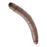 King Cock 12 Inch Slim Double Dildo Brown - PD551629