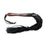 Wooden Handle Flogger Black - RGRWF1044BK