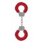 Pleasure Handcuffs Furry Red - SHTOU004RED