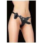 Pleasure Strap On Black Vibrating - SHTOU063BLK