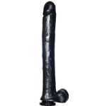 Exxxtreme Dong With Suction Black 16 Inches - SIN50501