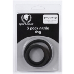 Nitrile Cock Ring Set-Black - SPR54