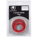 Nitrile Cock Ring Set-Red - SPR69