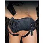 Ss Plus Black Pvc Corsette Strap-On - SS62053