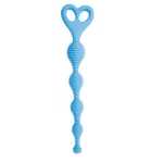 Climax Anal Beads Silicone Stripes Blue - TO1070186