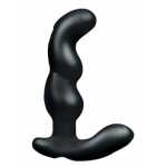 Prostate Pro Soft Angled Tip Prostate Anal Massager Black With C Rings - WTC85231