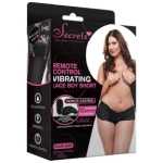 Lace Boy Short Vibrating With Remote Black Plus Size - XGSV3BKX