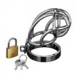 Ms Stainless Steel Locking Chastity Cage - XRAD150