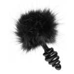 Tailz Black Bunny Tail Anal Plug - XRAE563