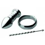 Zeus Deluxe Series Voltaic For Him Stainless Steel Male E Stim Kit - XRAE819