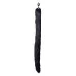 Extra Long Midnight Mink Tail Metal Anal Plug - XRAF424