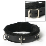 Leather Collar Fur Lined 1 Inch Wide - XRSV513