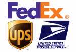 ups, usps, fedex shipping